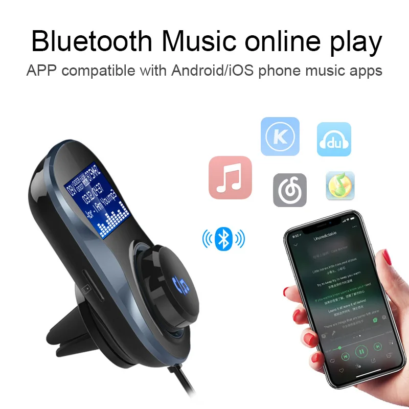 Jilang Bluetooth Hands free FM модулятор стерео Автомобильный MP3 плеер аудио адаптер fm
