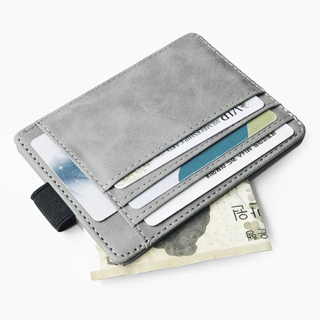 MOLAVE walletMen модный кожаный однотонный кошелек с несколькими отделениями для карт