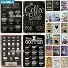 SQ-DGLZ Кофе меню металлический знак Винтаж металлическая табличка декор для Паб Бар Настенный декор перерыв Кофе наклейки в ретро стиле ретро кафе плакат