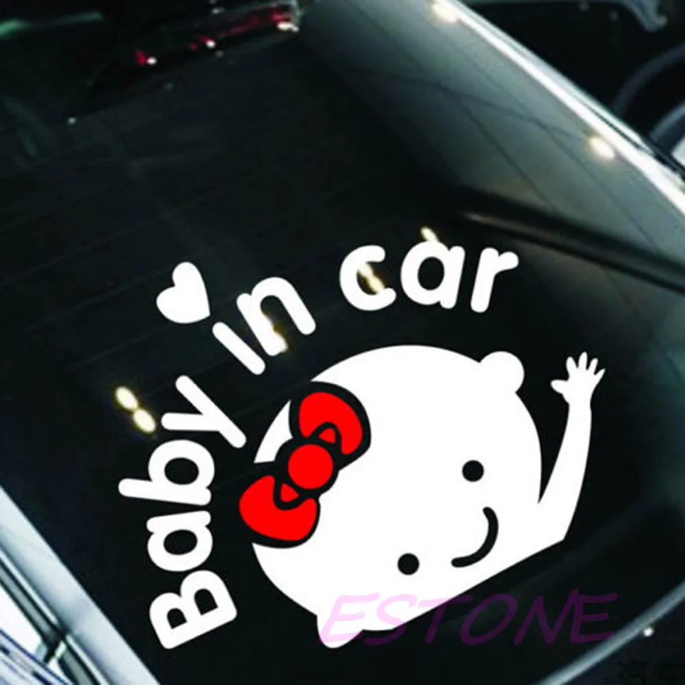 

Fun&cute car decal/ sticker of "Baby In Car" / Baby on Board baby girl Lovely
