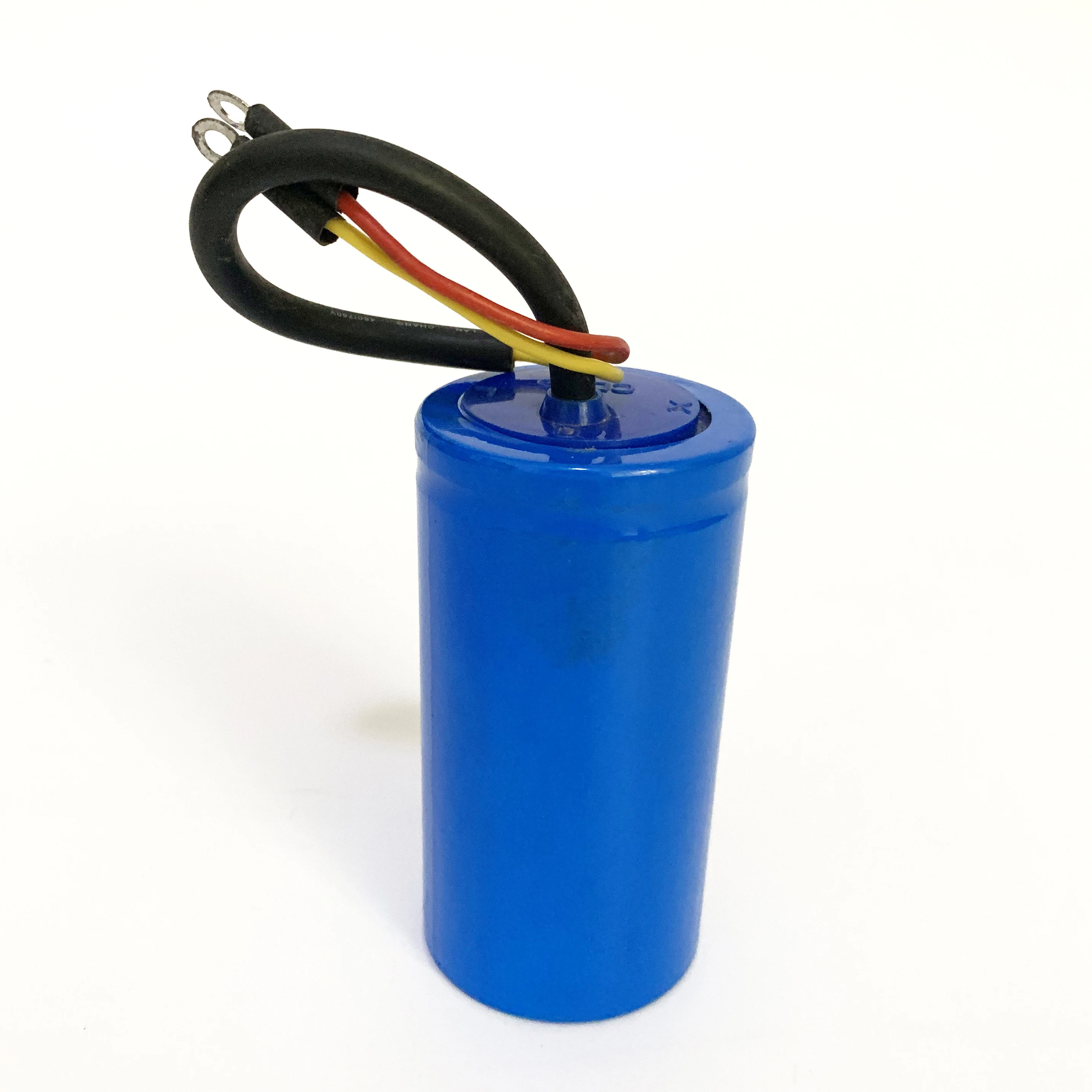 CD60 500 мкФ 250V AC пусковой конденсатор для сверхмощного электрического двигателя Воздушный компрессор красный желтый два провода