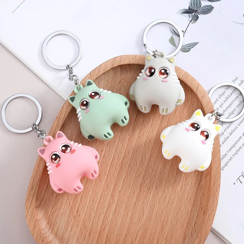

Creative Cute Big-Eyed Cat Cartoon Keychain Pendant Cute Men And Women Bag Accessories Car Key Chain Small Gifts