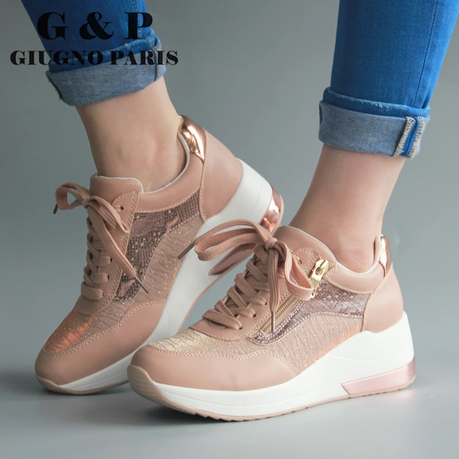 Кроссовки на платформе Женская обувь Повседневная высокого качества Легкие