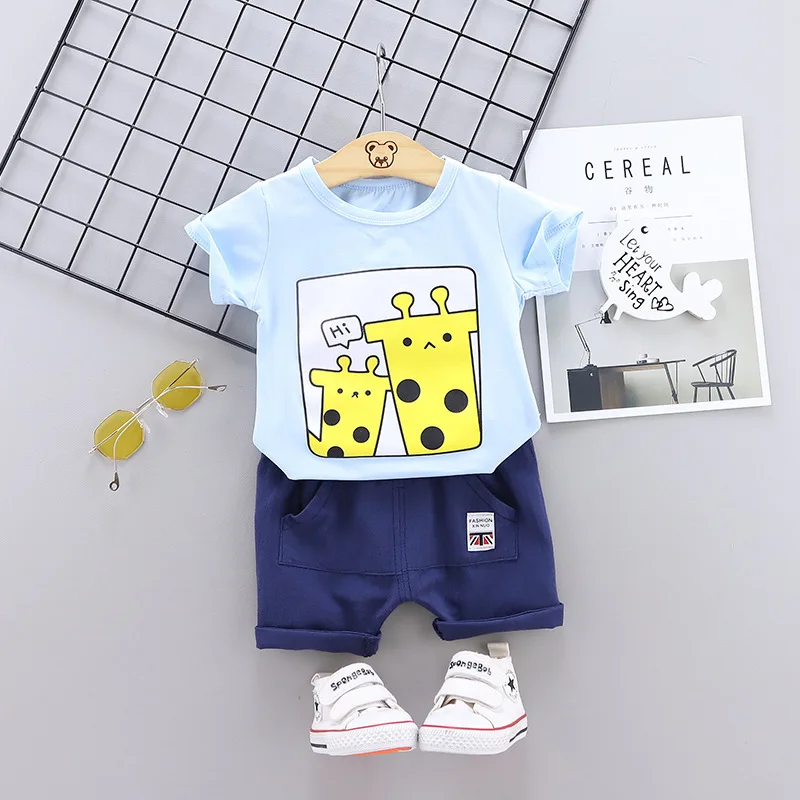 Детская одежда коллекция 2020 года сезон лето милый комплект одежды для мальчиков