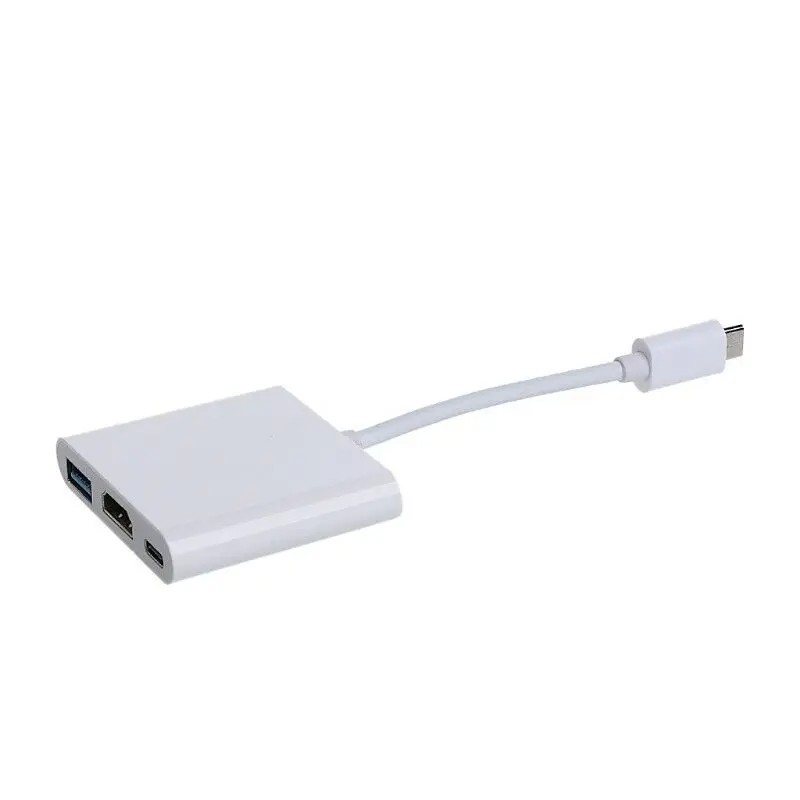 Белый Тип C на HDMI USB-C многопортовый цифровой av-адаптер AV кабель адаптер для Apple MacBook samsung Galaxy Android кабель-Переходник USB C на HDMI AV адаптер plug and play