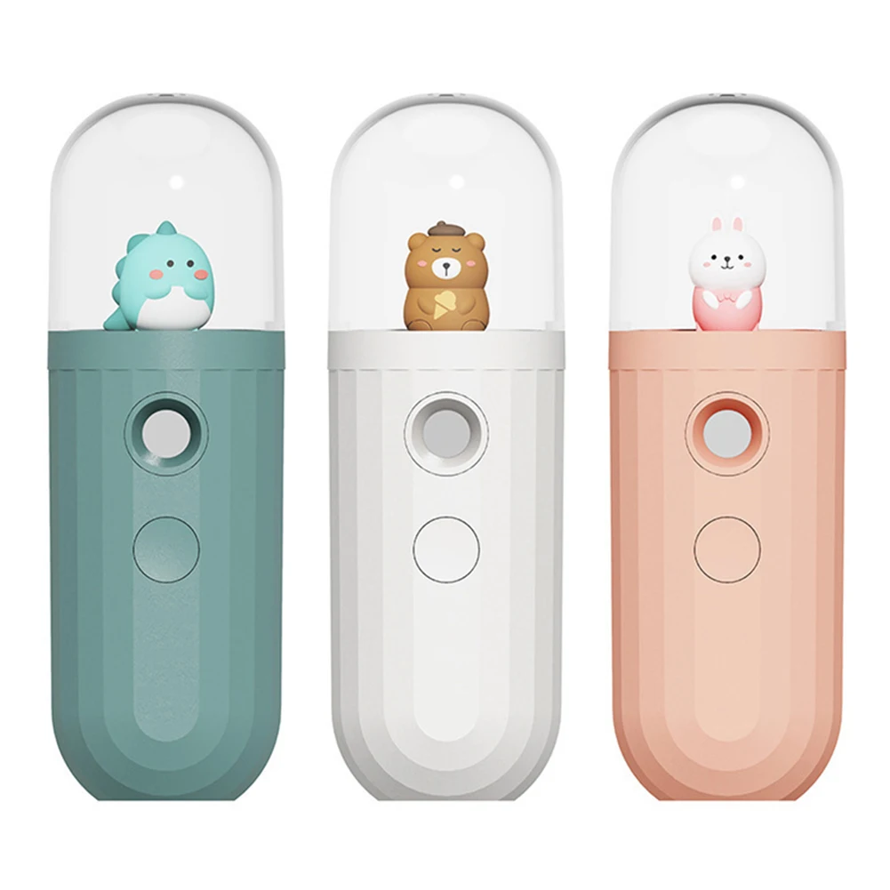 

Portable Facial Beauty Spray USB Rechargeable Humidifier Face Instrument Spot Cleaner Cartoon Animal Mini Nano Spray Apparatus