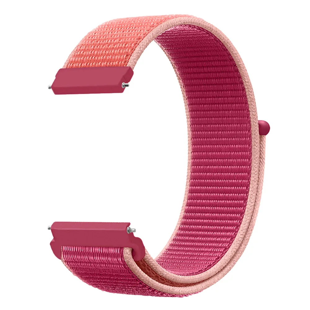 Pomegrannate Нейлоновый спортивный ремешок для часов Huami Amazfit Bip на липучке для Amazfit GTR 47 мм 42 мм Amazfit GTS Ремешки для наручных часов 20 22 мм - Цвет ремешка: Pomegrannate