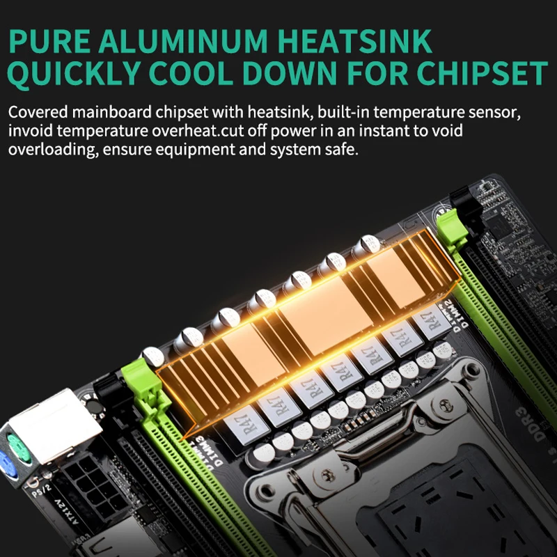 Материнская плата JINGSHA X79M mATX + процессор E5 M-ATX Lga 2620 USB2.0 двухканальный PCI-E 16X 4 * DDR3 до