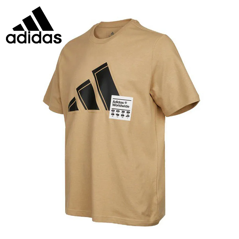 

Оригинальное новое поступление, футболка с логотипом Adidas 3 бар, мужские футболки, спортивная одежда с коротким рукавом