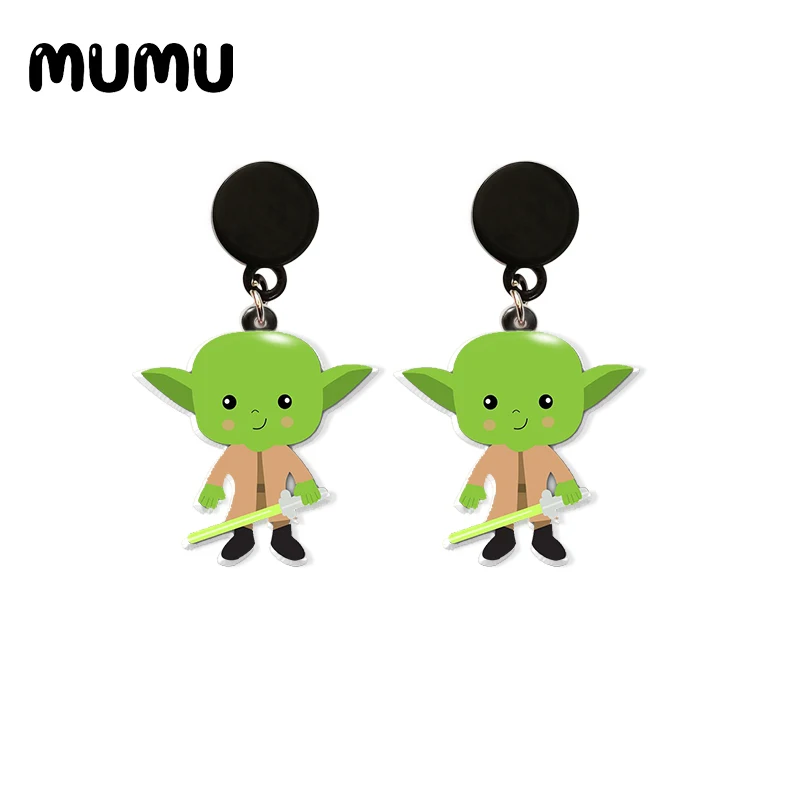 Новинка 2021 серьги-подвески принцессы Leia Звездные войны акриловые серьги из