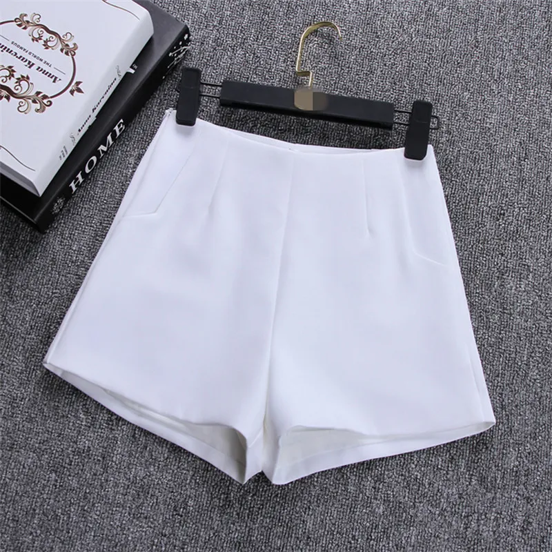 

GAOKE 2021 New Women Summer High waist A-Line Shorts Casual Suit Shorts Women Solid Color Short Pants Ladies Shorts 717408