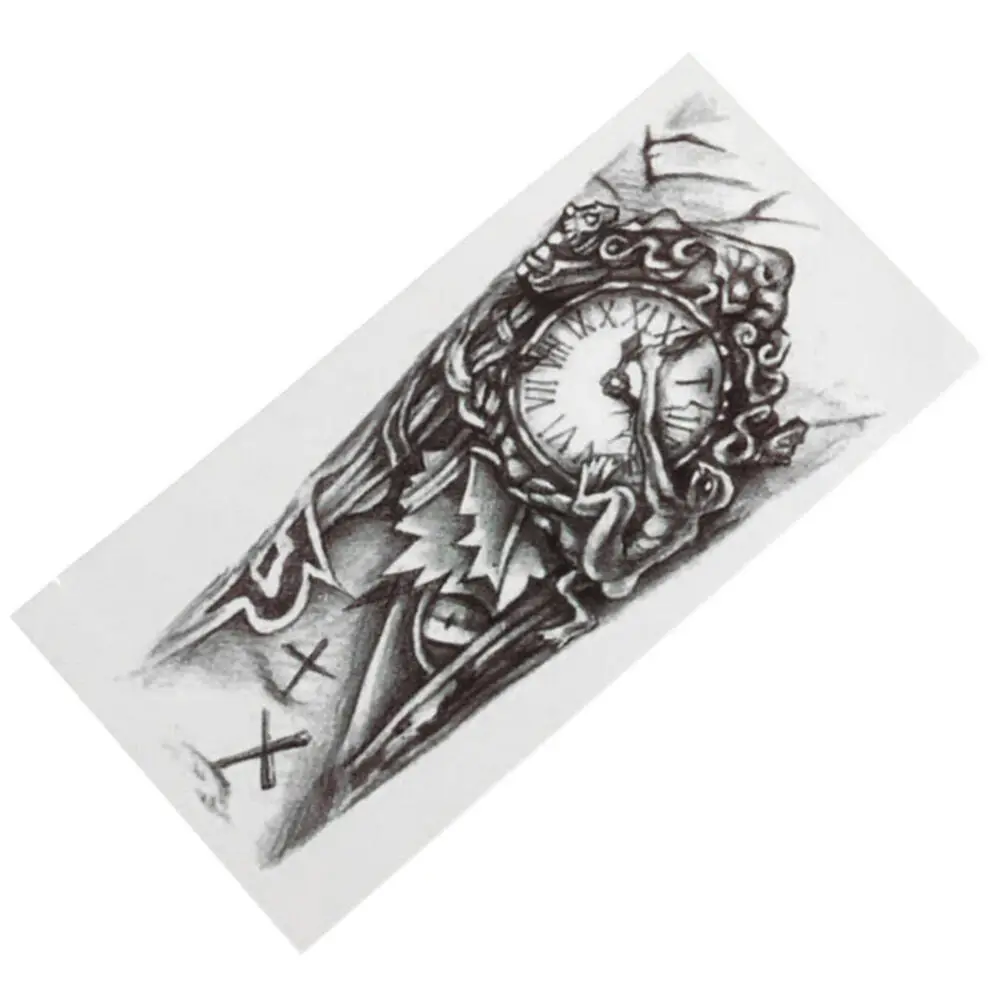 

Temporary Tattoo Waterproof 3D Black Mechanical Arm Fake Transfer Tattoo Sticker