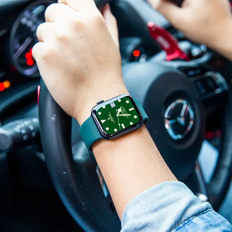 Ремешок силиконовый для Apple Watch band 44 мм 40 42 38 браслет смарт-часов apple watch 7 6 5 4 3 se |