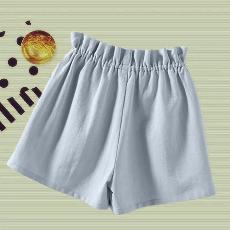 

Summer 2020 New Kids Fashion Shorts Casual Loose Short Pants For Baby Girls Pure-color Elastic Waist Thin Clothing Shorts W119