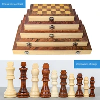 top 3in1 large foldable wooden chess board game set home travel party games chess backgammon checkers toy chessmen entertainment