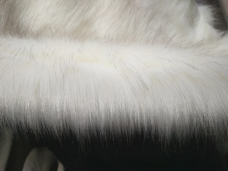 Белый с коричневым наконечником ворса 5 5-6 см утолщенный супер мягкий