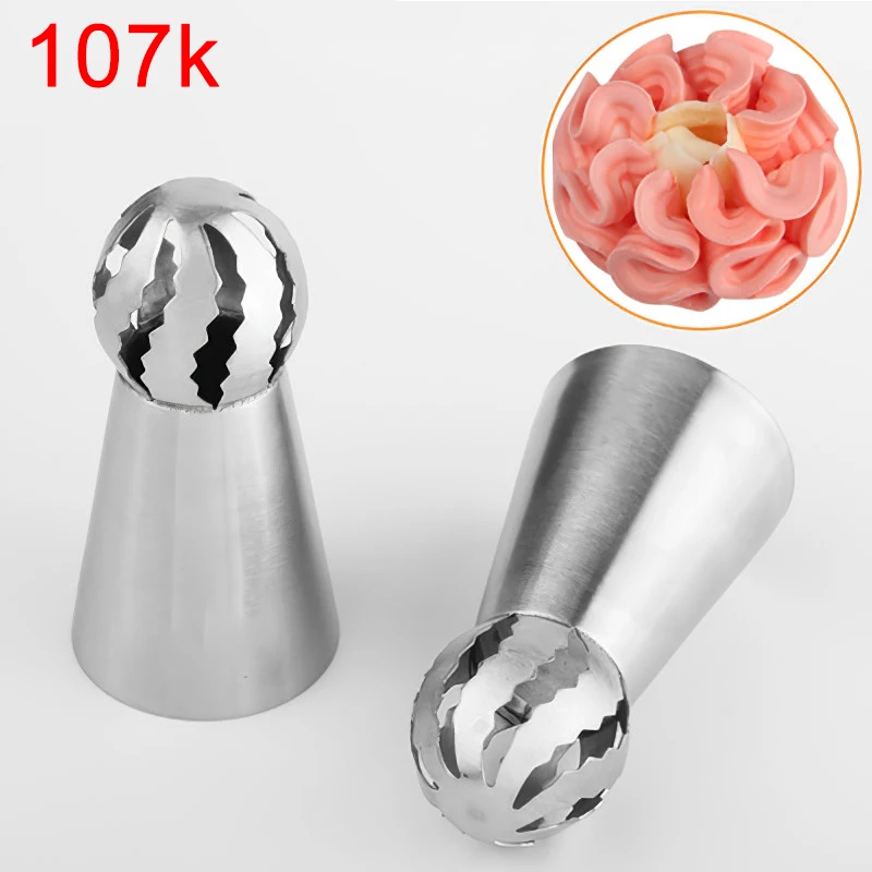 

1/3PCS Cupcake Stainless Steel Sphere Ball Shape Icing Piping Nozzles Pastry Cream Tips Flower Torch Pastry Tube Decoration