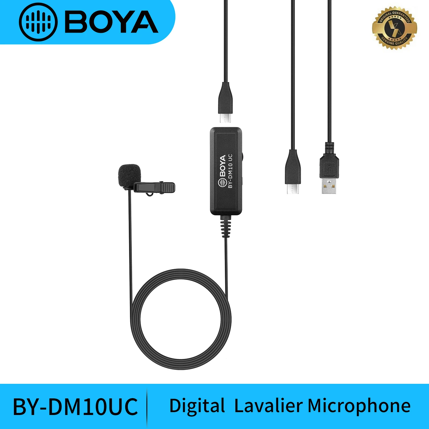 

Петличный микрофон BOYA BY-DM10UC USB, всенаправленный микрофон с креплением, для смартфонов, планшетов, ноутбуков, USB