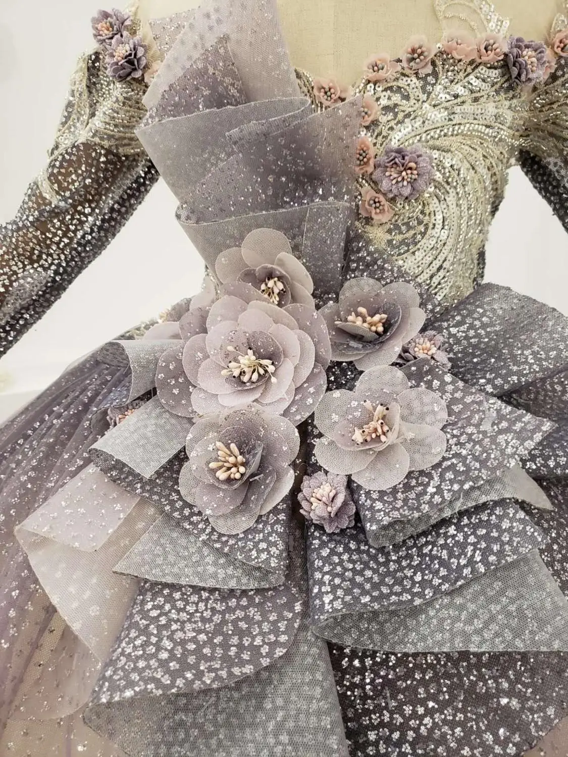 

2020 luxury comunion flower girl dresses komunia robe mariage enfant fille bling bling rose flower girl dresses for weddings