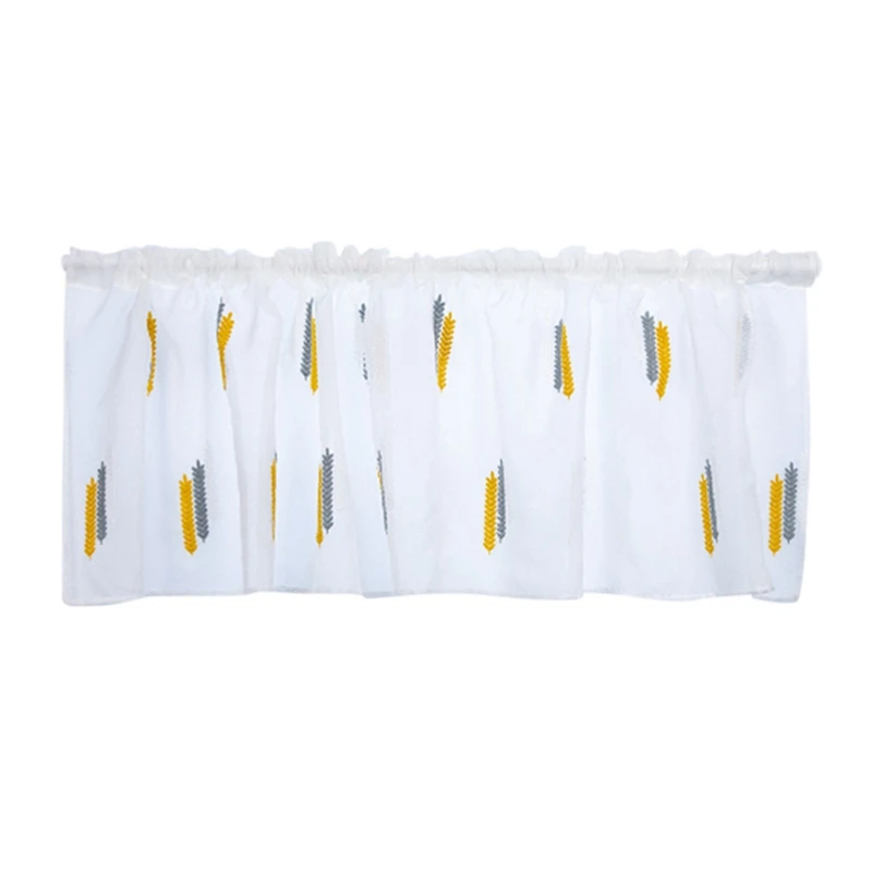 Rod 50x100cm 50x100 см/150 см каркасная штора с вышивкой, Капок, цветы, полуярусная штора, Короткая штора для кухни, ванной, гостиной - Цвет: Rod 50x100cm