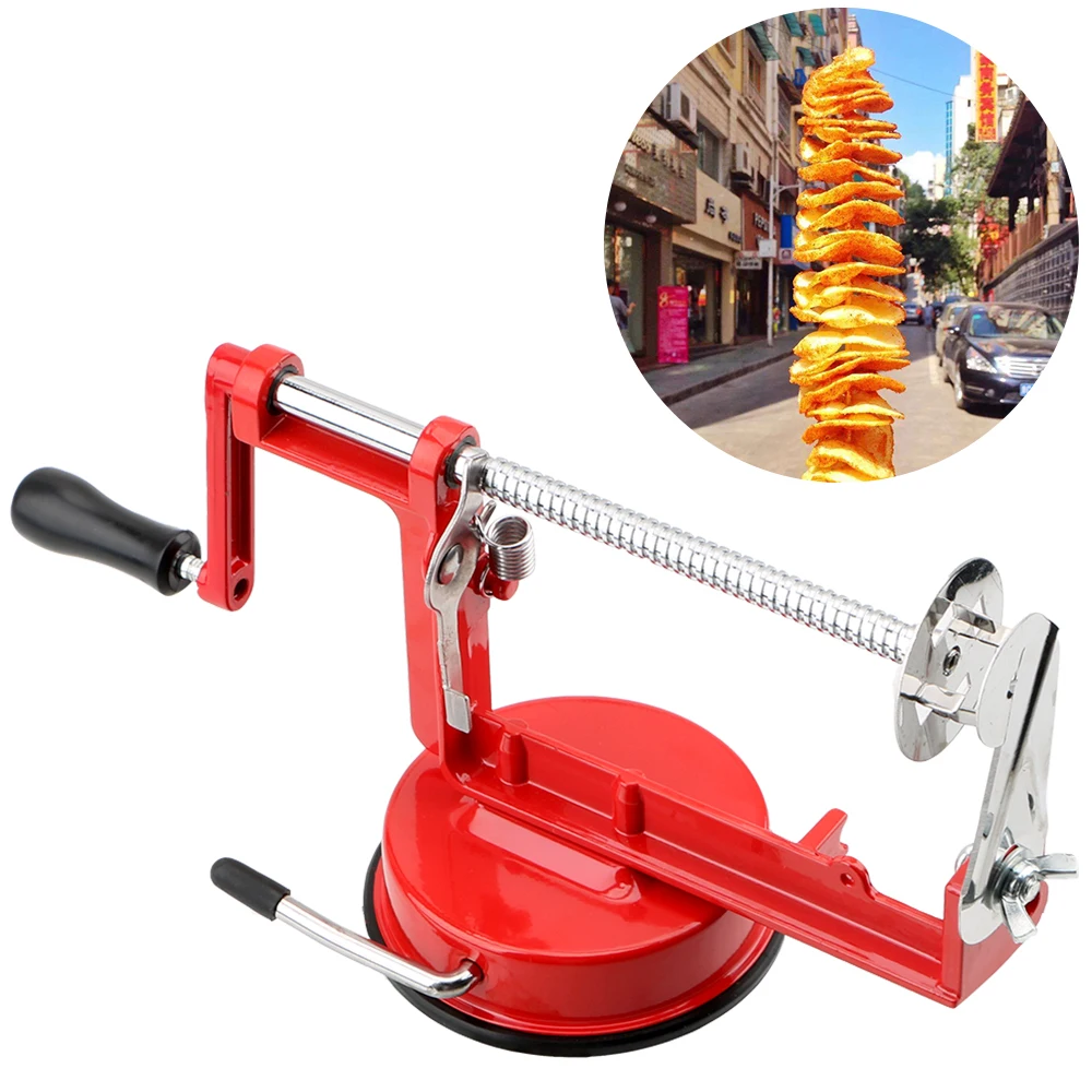 

Kitchen Gadgets Manual Stainless Steel Twisted Potato Apple Slicer Vegetable Spiralizer Spiral French Fry Cutter Cooking Tools