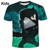 sandy crow leon star childrens wear kids t shirt shooting game 3d tshirt teen clothes shirt gameing boys girls short tops