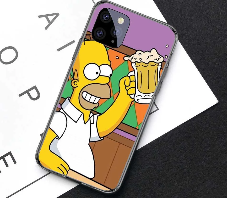 Чехол для iPhone 11 Pro MAX Cute Мультяшные Симпсоны SE 5 5S 6 6S 7 8Plus XR XS X10 силиконовый чехол
