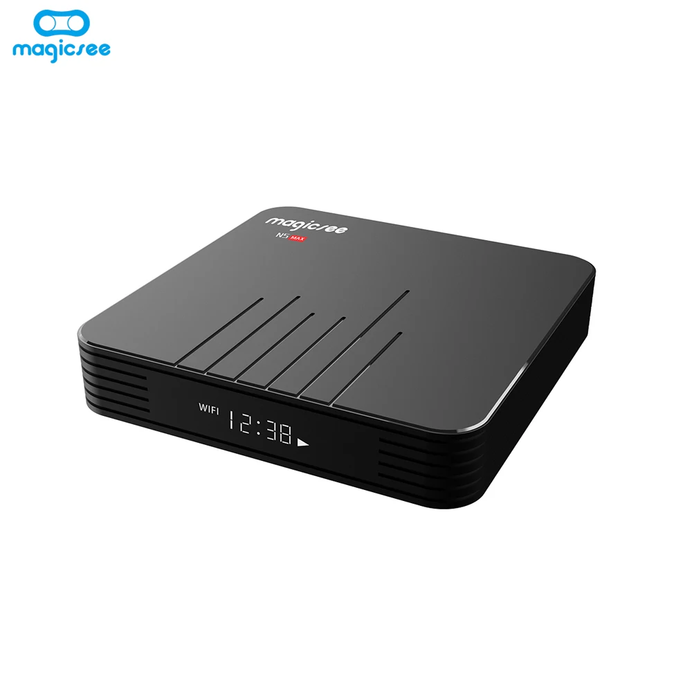 Magicsee N5 MAX Amlogic S905X3 четырехъядерный ARM Cortex A55 Android 9 0 4 ГБ 32 ГБ/64 Гб BT 100 м телеприставка