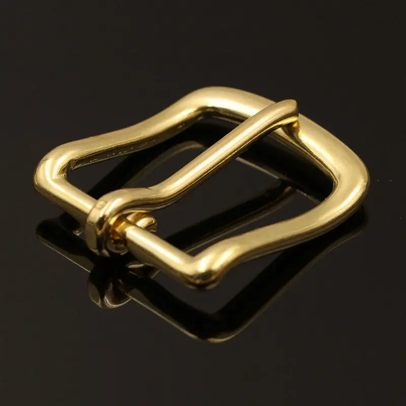 Однотонная латунная пряжка для ремня Пряжка каблука с одним язычком полупряжка