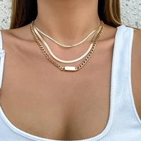 purui punk layered snake chain necklace on the neck gold color fashion women choker necklace set 2022 trendy collar girls gifts