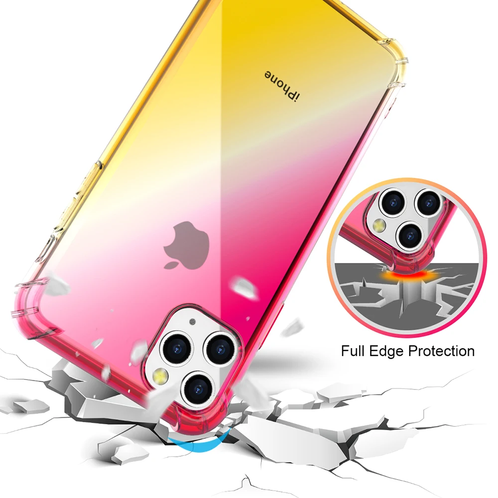 LAPOPNUT градиентный Тонкий силиконовый чехол для Iphone SE 2020 11 Pro Max Xs X Xr 8 7 Plus 6 6s