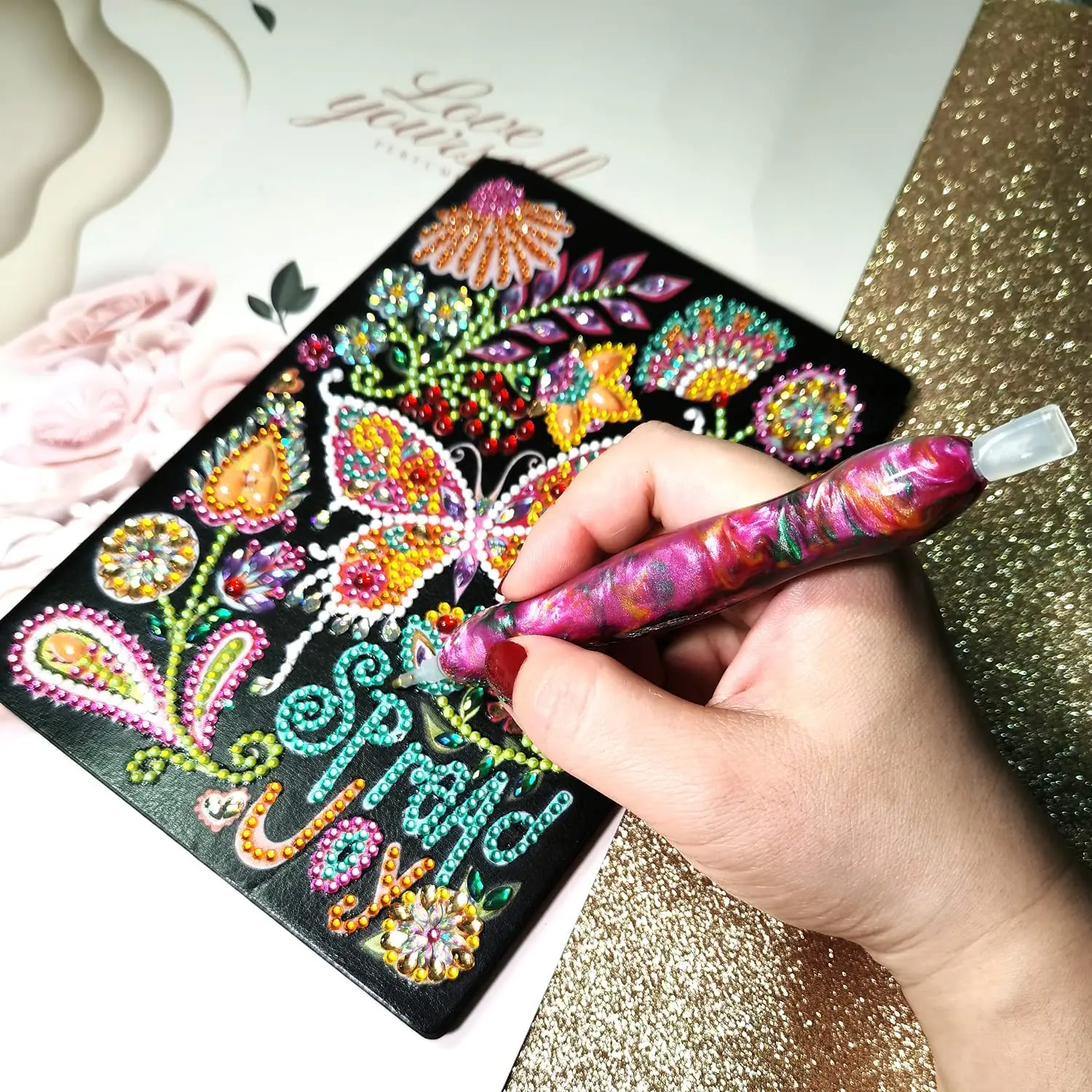 5D алмазная ручка для рисования ручной работы из смолы набор стилусов инструмент