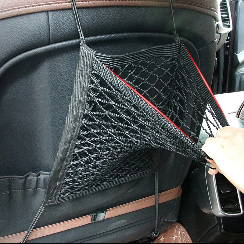 Автомобильный Стайлинг прочная эластичная Сетчатая Сумка для автомобиля