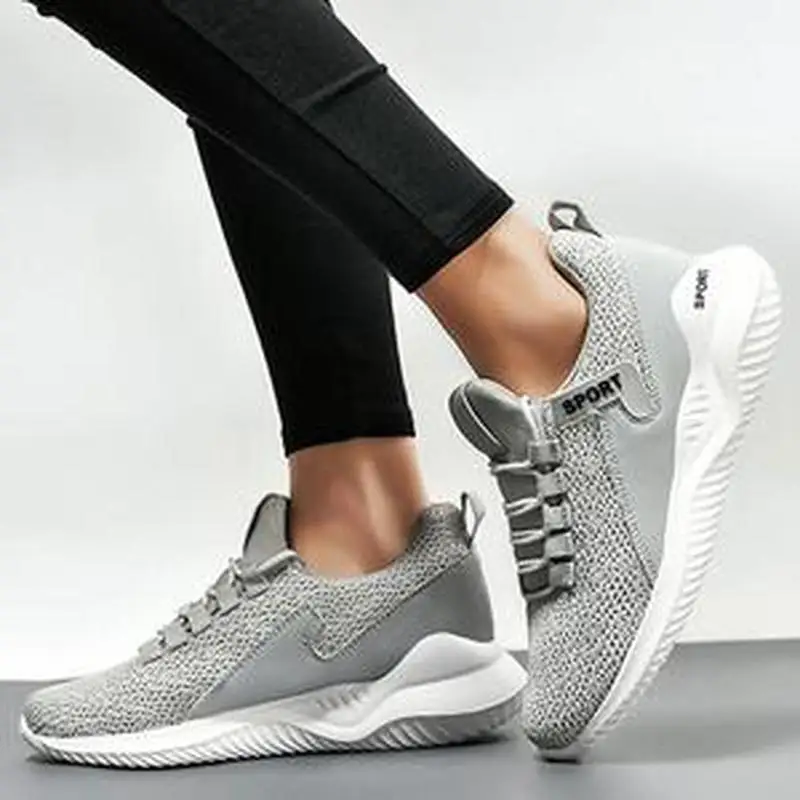 

Women Flats Casual Plus Size Shoes Woman Lace Up Shoe Breathable Mesh Sneakers Light Chaussures Femme Zapatos Mujer Sapato