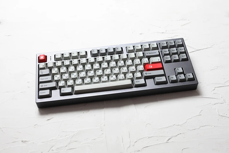 kprepublic 139 russian root russia font language cherry profile dye sub keycap pbt for gh60 xd60 xd84 cospad tada68 87 104 free global shipping