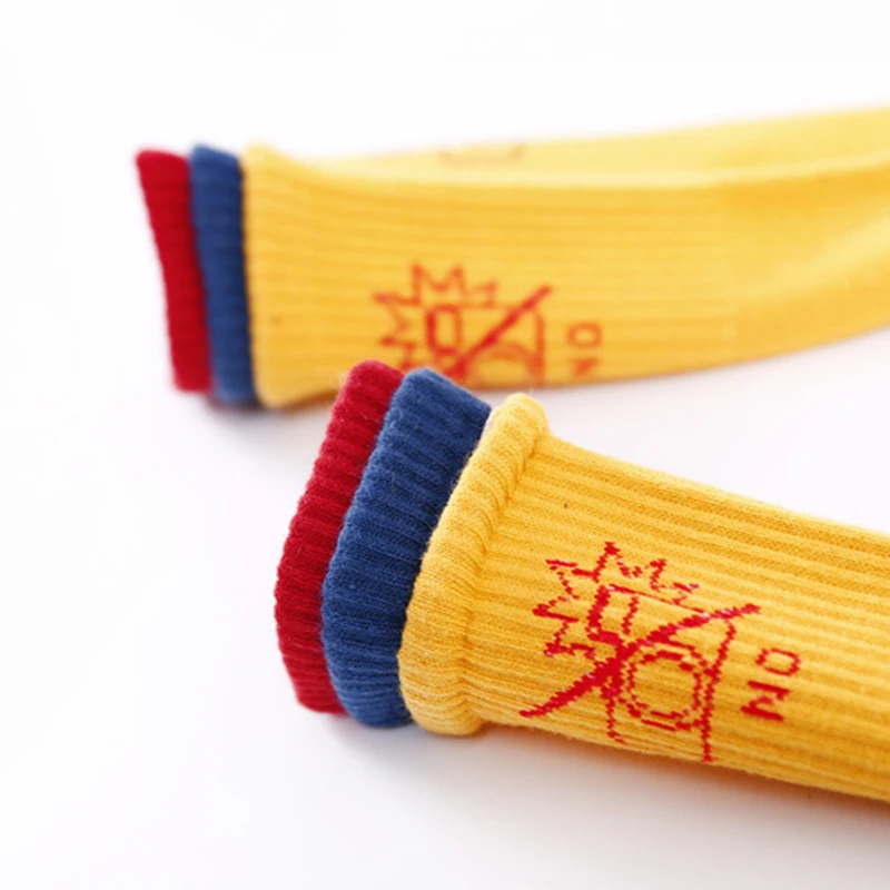 1 пара Хлопковых Носков корейские женские стильные длинные носки осенние зимние