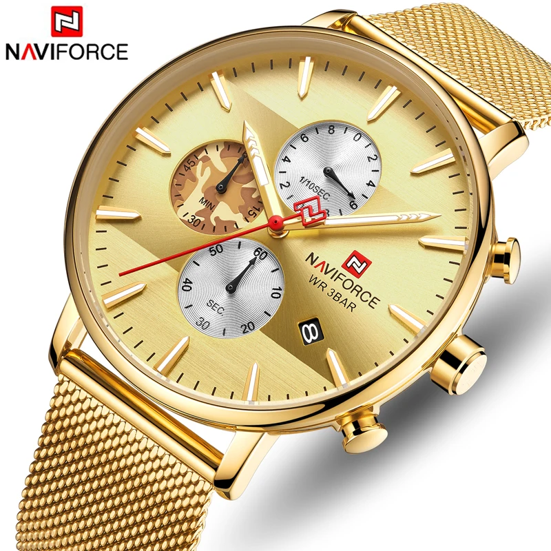 

NAVIFORCE мужские часы лучший бренд класса люкс Модные кварцевые мужские часы водонепроницаемые спортивные армейские военные наручные часы