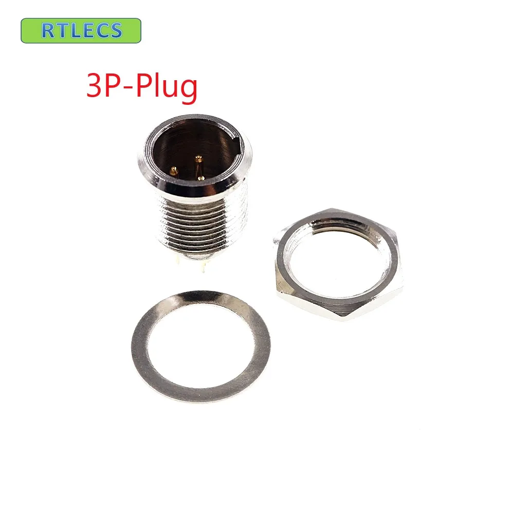 10 pcs 4 position Mini XLR connector Panel Mount Receptacle Male Pins Pin circular Connector straight Solder PCB |