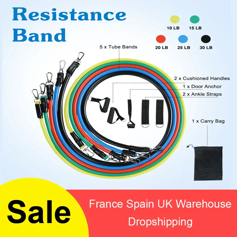 11 шт. набор эластичных лент для занятий спортом|Эспандеры| |