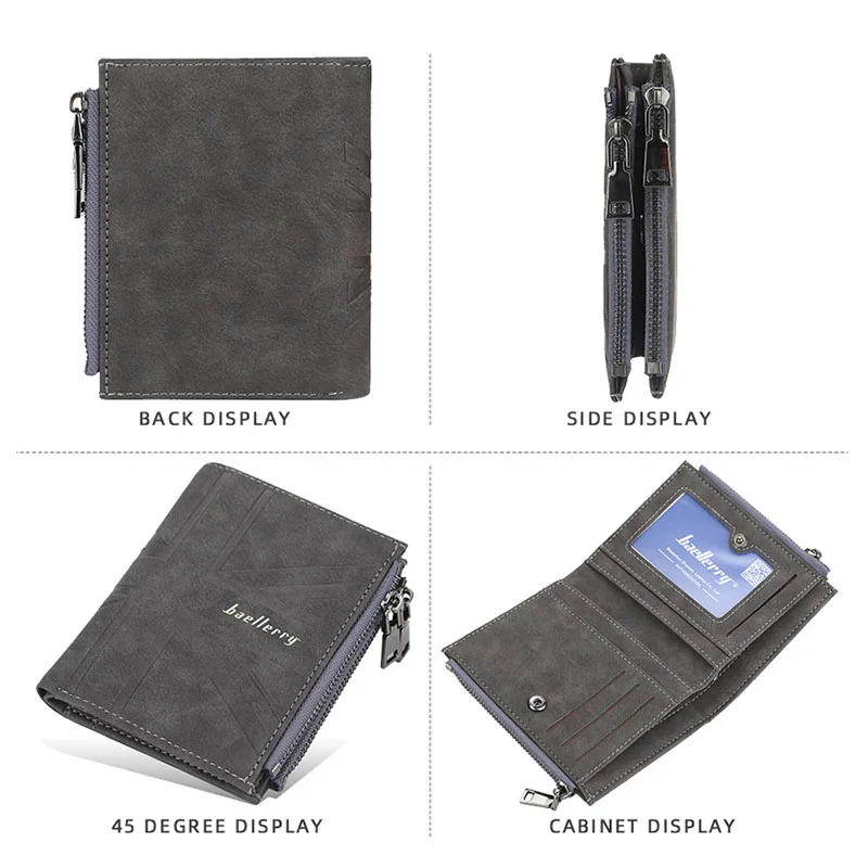 Новинка 2020 модные мужские кошельки винтажный дизайнерский мужской кошелек из