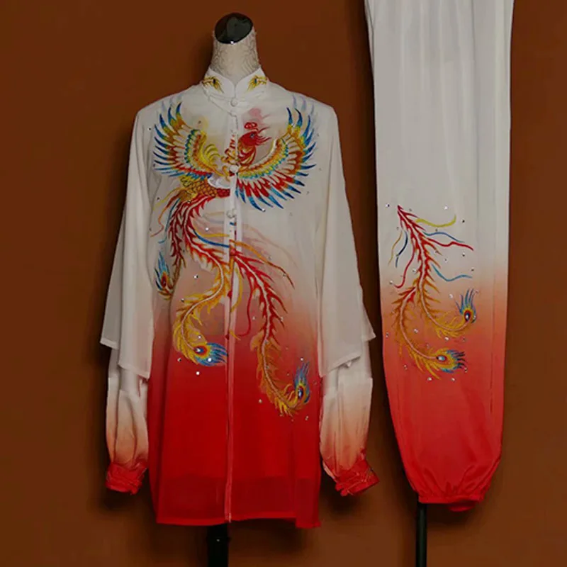 Wushu taichi одежда тайцзи changquan Униформа боевых искусств соревнование вышитая kungfu