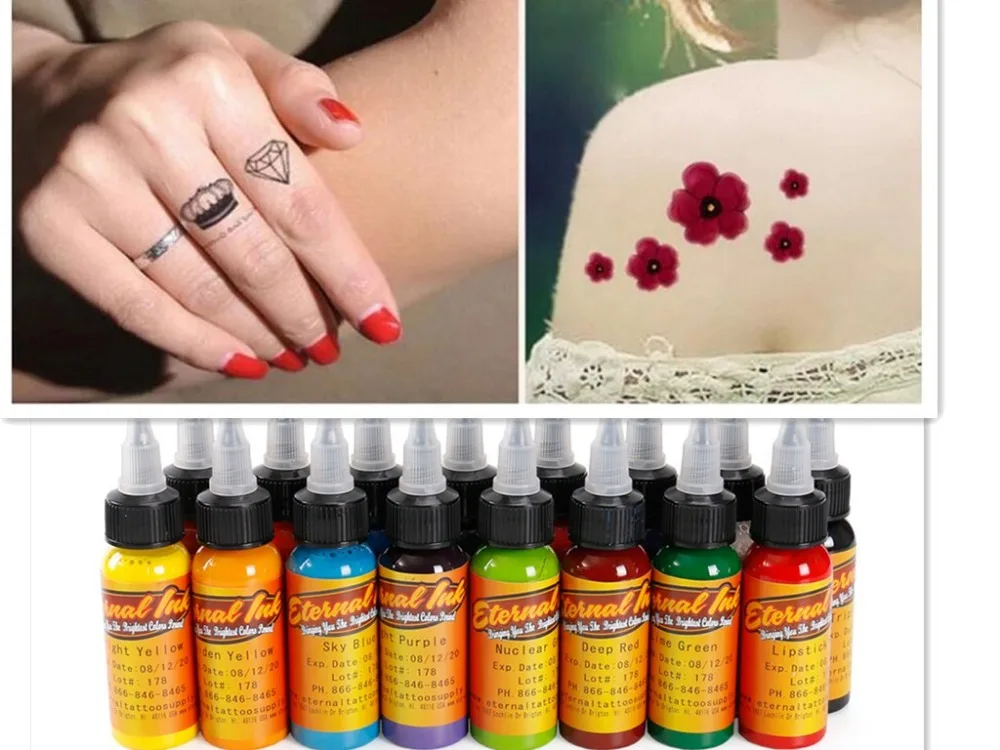 

Набор профессиональных тату-чернил, 16 цветов, тату, блеск для бровей, губ, Перманентный макияж, пигмент 1 унция, 30 мл/бутылка, многофункционал...