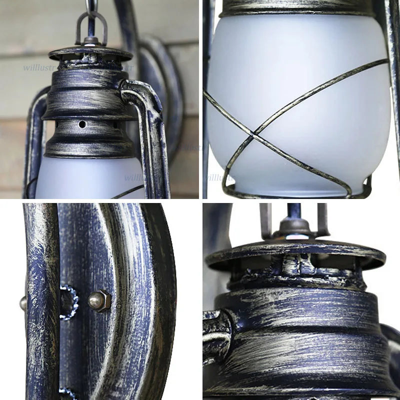 Железный настенный ретро-светильник креативное бра со стеклянными лампочками