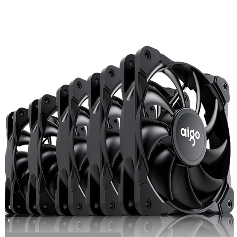 

Aigo Frost PWM Case Fan 120mm 4pin Computer Fan Adjust Fan Speed Mute CPU Cooling Quiet PC Cooler Fan 12V Black 9 Blades