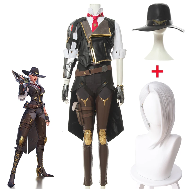 Женский костюм для косплея OW Эш косплей парик ай Эль Елизабет Каледония Косплей