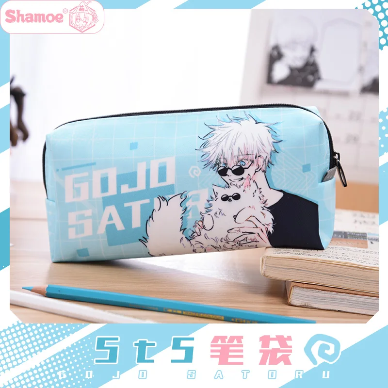 

Anime Jujutsu Kaisen 5T5 Gojo Satoru Kawaii Large Capacity Pencil Stationery Storage Bag Wearproof Kids Gift Animation Products