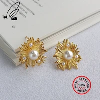 925 sterling silver pearl earing cute boucle doreille femme 2021 accessory jewellery stud kolczyki korean female earrings woman