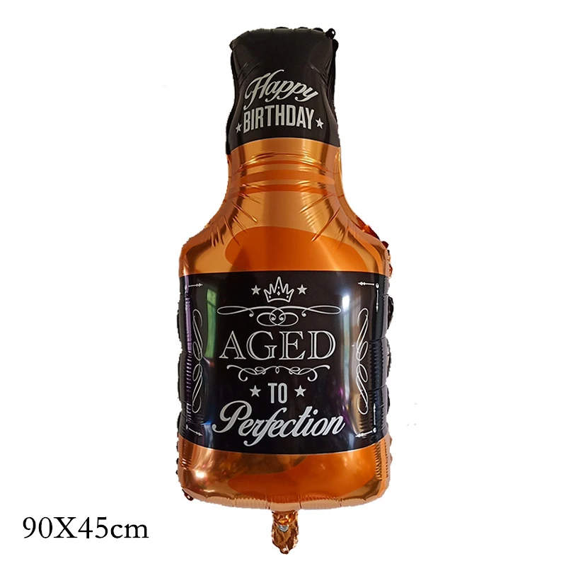 Золотистые и серебристые шары из фольги латекса в виде короны надписи Happy Birthday