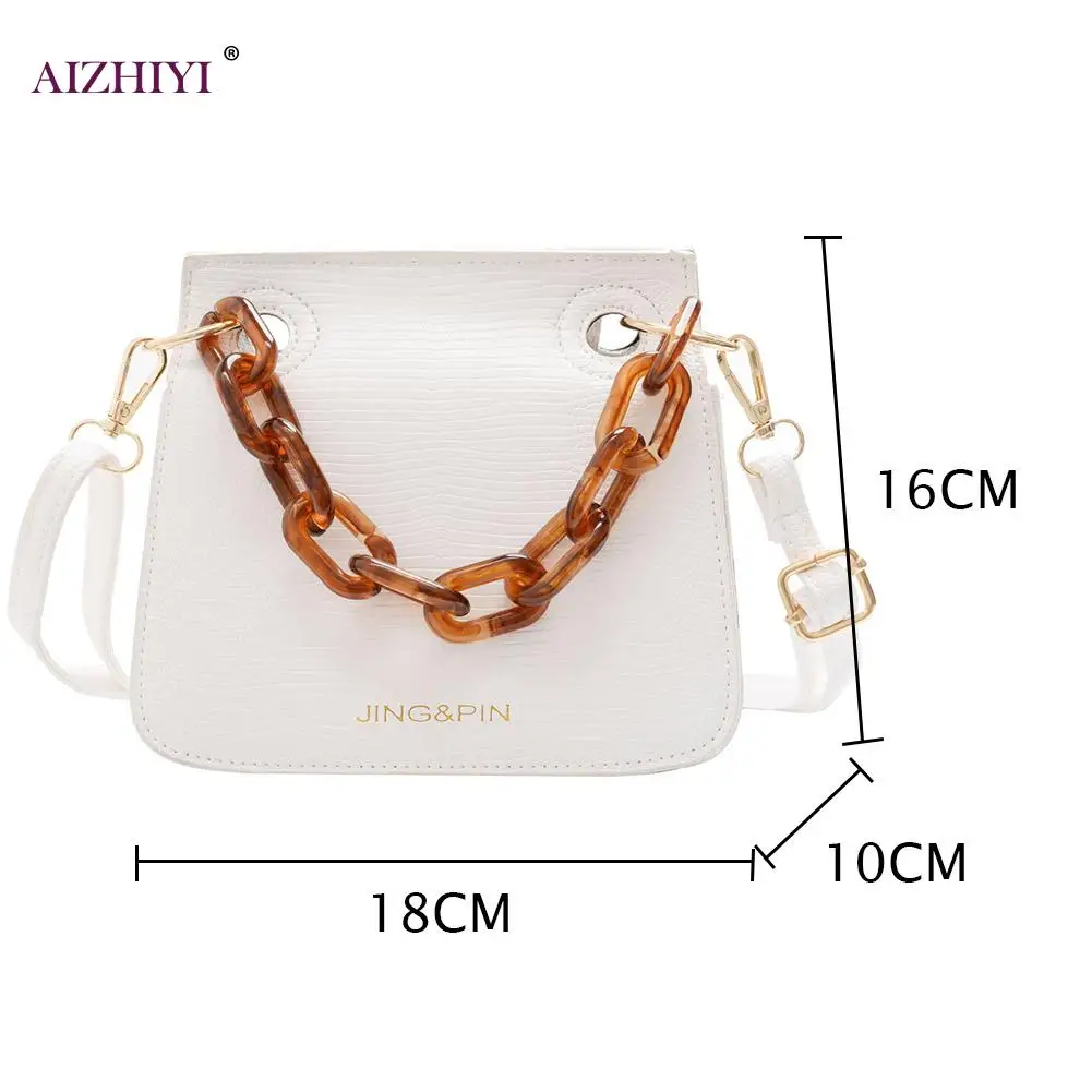 

Fashion Lizard Animal Print Messenger Bag Women PU Leather Chain Portable Flap Shoulder Crossbody Handbag Purse Pouch