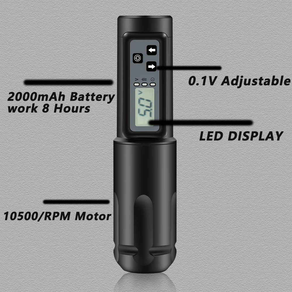 Профессиональная беспроводная тату-машинка вращающаяся аккумуляторная ручка со